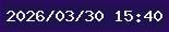 文字の大きさ：4、枠の色：3a036d、背景の色：211152、文字の色：eaf7da 無料ブログパーツのブログ時計