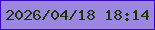 文字の大きさ：3、枠の色：3a06c4、背景の色：9b87e0、文字の色：1f3801 無料ブログパーツのブログ時計