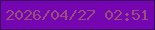 文字の大きさ：4、枠の色：3a0763、背景の色：7505b1、文字の色：975178 無料ブログパーツのブログ時計