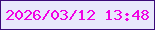 文字の大きさ：1、枠の色：3a0a79、背景の色：e8e8fc、文字の色：f001e4 無料ブログパーツのブログ時計