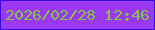 文字の大きさ：1、枠の色：3a0adc、背景の色：9a38f3、文字の色：81c641 無料ブログパーツのブログ時計