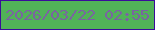 文字の大きさ：3、枠の色：3a0b9a、背景の色：51b258、文字の色：7a64a1 無料ブログパーツのブログ時計