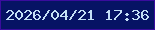 文字の大きさ：1、枠の色：3a0c9d、背景の色：061364、文字の色：c4dff6 無料ブログパーツのブログ時計