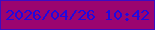 文字の大きさ：2、枠の色：3a0dc3、背景の色：9b0470、文字の色：2107df 無料ブログパーツのブログ時計