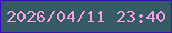 文字の大きさ：5、枠の色：3a11b5、背景の色：355b64、文字の色：f79ede 無料ブログパーツのブログ時計