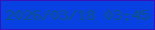 文字の大きさ：5、枠の色：3a12bc、背景の色：0741e1、文字の色：0d5388 無料ブログパーツのブログ時計
