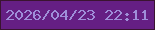 文字の大きさ：2、枠の色：3a1430、背景の色：651f84、文字の色：9f8ed9 無料ブログパーツのブログ時計