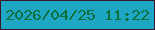 文字の大きさ：1、枠の色：3a152a、背景の色：1ea7c5、文字の色：0c6f3c 無料ブログパーツのブログ時計