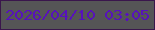 文字の大きさ：2、枠の色：3a164c、背景の色：555556、文字の色：5712bb 無料ブログパーツのブログ時計