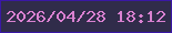 文字の大きさ：2、枠の色：3a17a5、背景の色：302c4a、文字の色：da81d1 無料ブログパーツのブログ時計