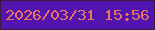 文字の大きさ：5、枠の色：3a1836、背景の色：5214ae、文字の色：ec745d 無料ブログパーツのブログ時計
