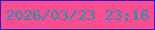 文字の大きさ：3、枠の色：3a18ba、背景の色：fb4e92、文字の色：2292b2 無料ブログパーツのブログ時計