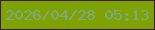 文字の大きさ：4、枠の色：3a1a38、背景の色：7ea202、文字の色：7fa886 無料ブログパーツのブログ時計