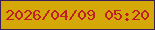 文字の大きさ：4、枠の色：3a1d5b、背景の色：d4a907、文字の色：be1e25 無料ブログパーツのブログ時計