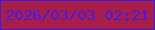 文字の大きさ：1、枠の色：3a1ddd、背景の色：a81e48、文字の色：3f1bed 無料ブログパーツのブログ時計