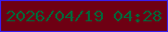 文字の大きさ：3、枠の色：3a1eec、背景の色：6e0013、文字の色：006538 無料ブログパーツのブログ時計