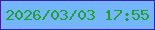 文字の大きさ：3、枠の色：3a1f9e、背景の色：74b6fe、文字の色：20a128 無料ブログパーツのブログ時計