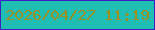 文字の大きさ：5、枠の色：3a1fc2、背景の色：20beb2、文字の色：998f22 無料ブログパーツのブログ時計