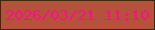 文字の大きさ：1、枠の色：3a290c、背景の色：b4523b、文字の色：fa0f86 無料ブログパーツのブログ時計