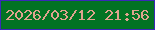 文字の大きさ：4、枠の色：3a29b8、背景の色：027323、文字の色：e0a38e 無料ブログパーツのブログ時計