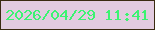 文字の大きさ：1、枠の色：3a2a11、背景の色：e2cbe0、文字の色：3cf372 無料ブログパーツのブログ時計