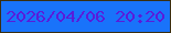 文字の大きさ：5、枠の色：3a2e10、背景の色：1973fa、文字の色：591cda 無料ブログパーツのブログ時計