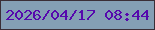 文字の大きさ：3、枠の色：3a2e37、背景の色：849fb5、文字の色：5609ad 無料ブログパーツのブログ時計