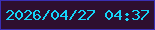 文字の大きさ：1、枠の色：3a2fb3、背景の色：2e0f2f、文字の色：14d6f8 無料ブログパーツのブログ時計