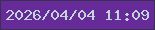 文字の大きさ：5、枠の色：3a3150、背景の色：662b99、文字の色：c2d5d9 無料ブログパーツのブログ時計