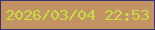 文字の大きさ：2、枠の色：3a3271、背景の色：c49364、文字の色：c6df43 無料ブログパーツのブログ時計