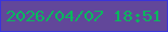 文字の大きさ：5、枠の色：3a34db、背景の色：62479a、文字の色：0ab85e 無料ブログパーツのブログ時計