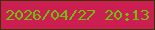 文字の大きさ：3、枠の色：3a3505、背景の色：cd1e51、文字の色：6ac209 無料ブログパーツのブログ時計