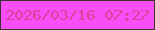 文字の大きさ：3、枠の色：3a3529、背景の色：f74ef8、文字の色：db409a 無料ブログパーツのブログ時計