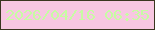 文字の大きさ：3、枠の色：3a361f、背景の色：f7c7e1、文字の色：c7fca3 無料ブログパーツのブログ時計