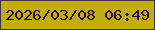 文字の大きさ：5、枠の色：3a3645、背景の色：c4ac0b、文字の色：1f074f 無料ブログパーツのブログ時計
