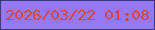 文字の大きさ：2、枠の色：3a3979、背景の色：9877f2、文字の色：d7434b 無料ブログパーツのブログ時計