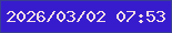 文字の大きさ：5、枠の色：3a3e92、背景の色：371cce、文字の色：f6dee5 無料ブログパーツのブログ時計