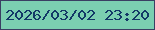 文字の大きさ：5、枠の色：3a3f63、背景の色：7bcfb1、文字の色：133967 無料ブログパーツのブログ時計