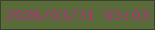 文字の大きさ：1、枠の色：3a442d、背景の色：5a6b3a、文字の色：a63677 無料ブログパーツのブログ時計