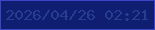 文字の大きさ：2、枠の色：3a45c8、背景の色：0f1e70、文字の色：263d90 無料ブログパーツのブログ時計