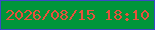 文字の大きさ：3、枠の色：3a49c6、背景の色：00953a、文字の色：e6513c 無料ブログパーツのブログ時計
