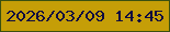 文字の大きさ：2、枠の色：3a5010、背景の色：c59e07、文字の色：0f0c40 無料ブログパーツのブログ時計
