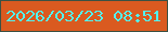 文字の大きさ：1、枠の色：3a5143、背景の色：da5a20、文字の色：52f3ef 無料ブログパーツのブログ時計