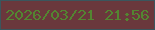 文字の大きさ：1、枠の色：3a565d、背景の色：6a383c、文字の色：538531 無料ブログパーツのブログ時計