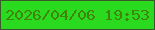 文字の大きさ：2、枠の色：3a592a、背景の色：2ada1f、文字の色：40850b 無料ブログパーツのブログ時計