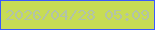 文字の大きさ：3、枠の色：3a5afd、背景の色：c7dc55、文字の色：b2c3a8 無料ブログパーツのブログ時計
