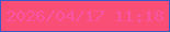 文字の大きさ：5、枠の色：3a5bc7、背景の色：f94e75、文字の色：f854a2 無料ブログパーツのブログ時計