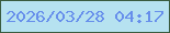 文字の大きさ：2、枠の色：3a5c40、背景の色：b6e2f0、文字の色：678feb 無料ブログパーツのブログ時計