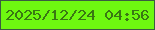 文字の大きさ：1、枠の色：3a5d41、背景の色：6ef810、文字の色：397813 無料ブログパーツのブログ時計