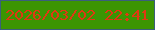文字の大きさ：2、枠の色：3a5f7c、背景の色：3c9502、文字の色：e03812 無料ブログパーツのブログ時計